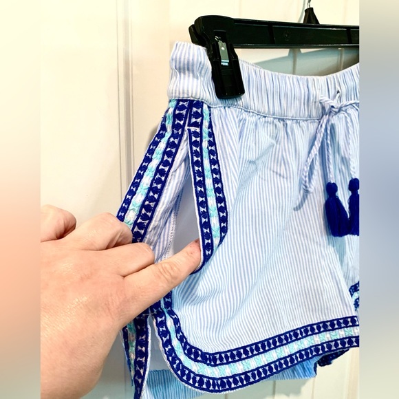 Vineyard Vines Sea Spray Blue Stripe Pull On Shorts Womens Sz Small Embroidered - Picture 3 of 10